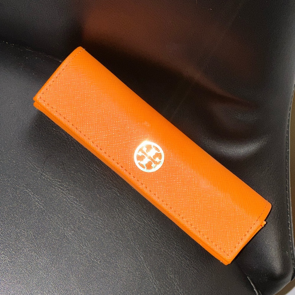 Tory Burch Vibrant Orange Eyewear Case